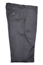 Stretch Worsted Wool Covert Twill<br>Flat Front<br>Regular Rise