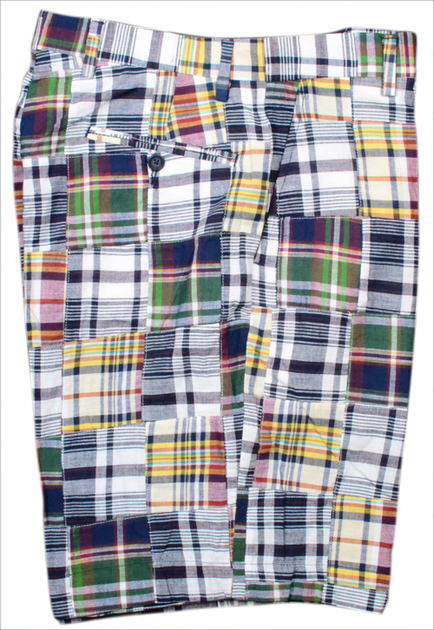 Cotton Patchwork Madras Shorts
