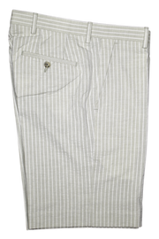 Stripe Cotton Flat Front Short
