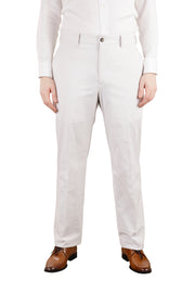 Two Tone Natural Seersucker Pant<br>Flat Front<br>Regular Rise