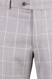 Mesh Weave Window Pane Pant<br>Flat Front<br>Regular Rise