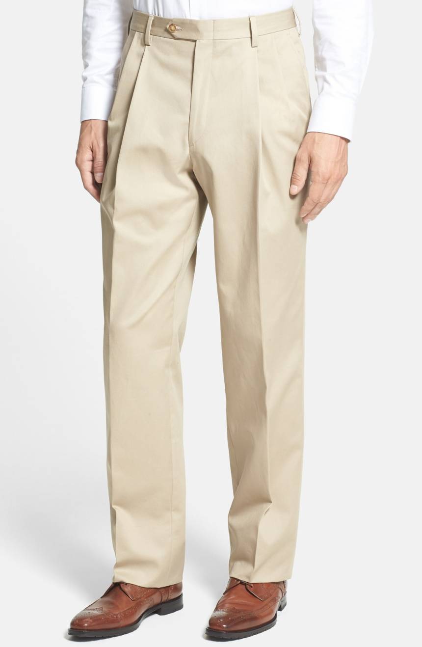 Mens Self Sizer Pleated Pants | Pleated Dress Pants – Berle