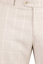 Mesh Weave Window Pane Pant<br>Flat Front<br>Regular Rise