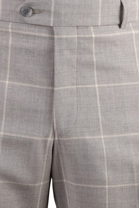 Light Weight Window Pane Pant<br>Flat Front<br>Regular Rise