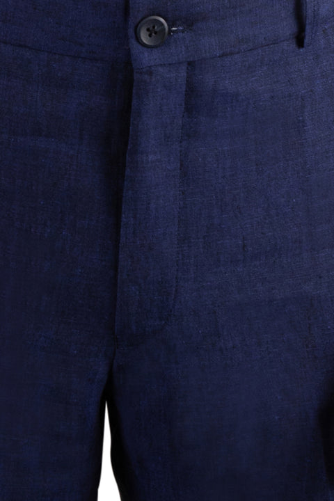 Chambray Linen Pant<br>Flat Front<br>Regular Rise