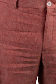Chambray Linen Pant<br>Flat Front<br>Regular Rise