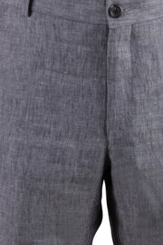 Chambray Linen Pant<br>Flat Front<br>Regular Rise