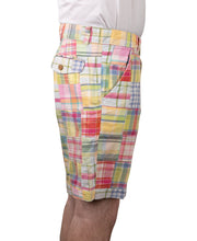 Vintage 1946 Patch Madras Short, Light Blue<br>Flat Front<br>Modern Fit