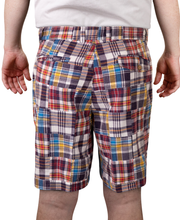 Vintage 1946 Patch Madras Short<br>Navy<br>Flat Front<br>Modern Fit
