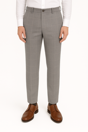 Light Weight Window Pane Pant<br>Flat Front<br>Regular Rise