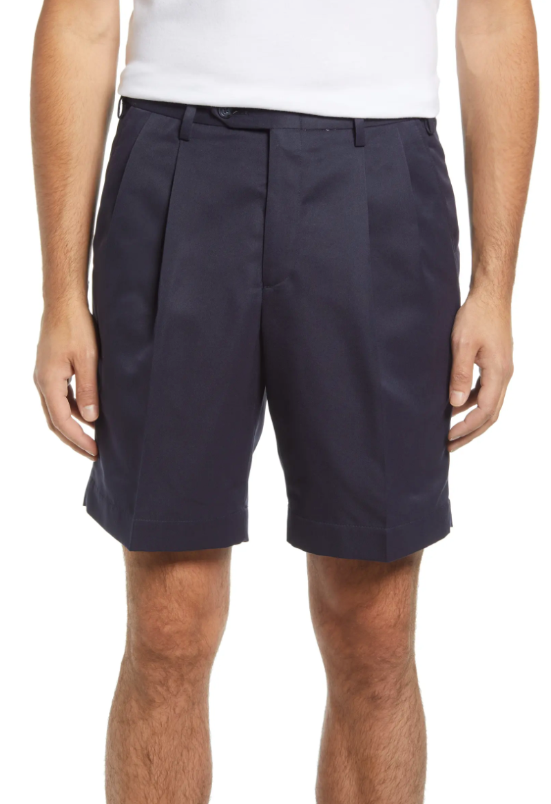 Men's microfiber pleated golf shorts shop