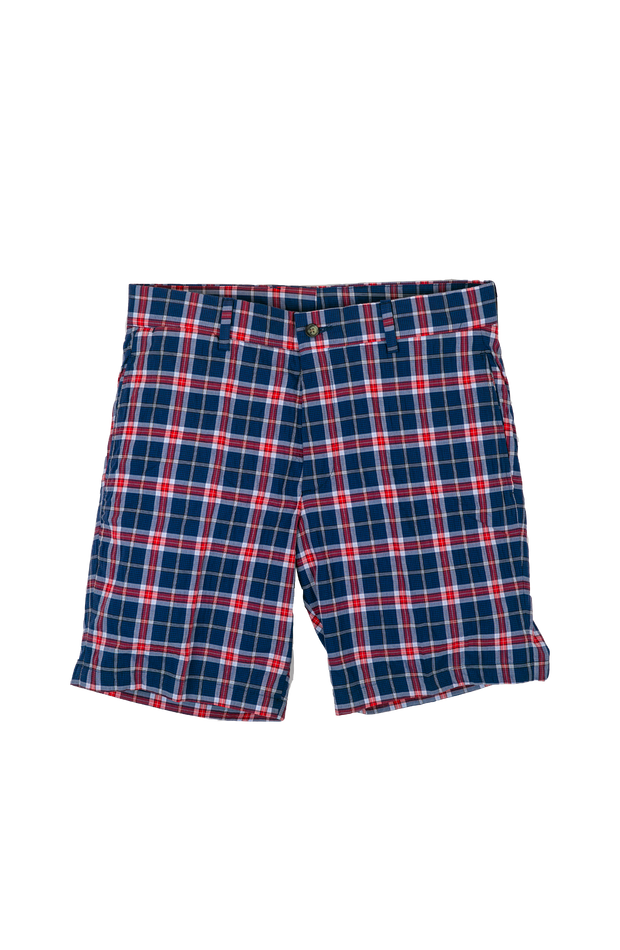 Navy Plaid Short