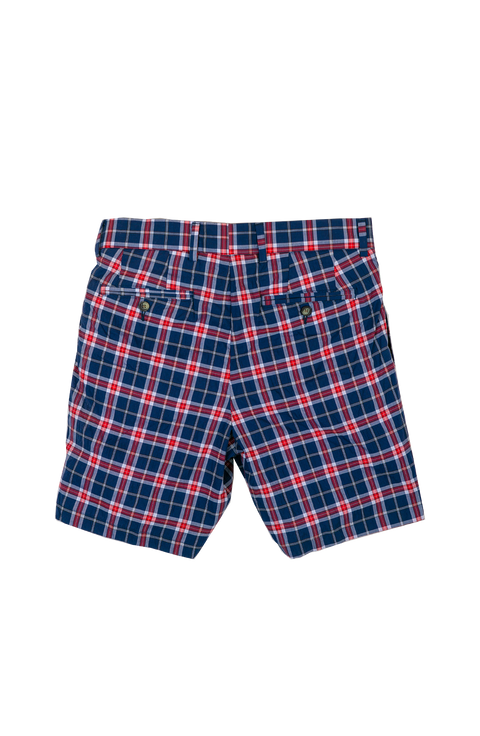 Navy Plaid Short