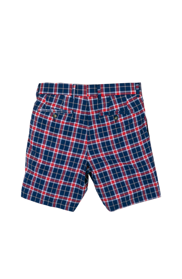 Navy Plaid Short