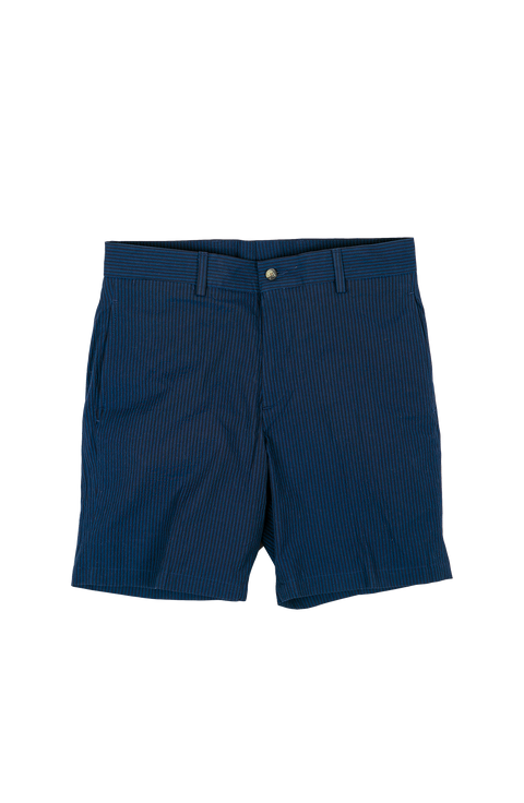 Two Tone Navy Seersucker Short