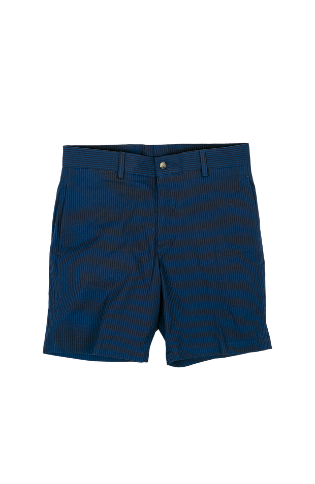 Two Tone Navy Seersucker Short