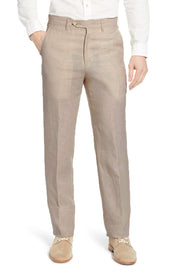 Classic Linen Pant<br>Flat Front<br>Regular Rise