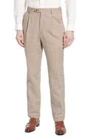 Classic Linen Pant<br>Pleated<br>Regular Rise