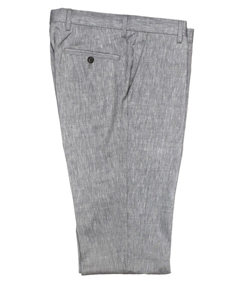 Wool Linen End on End Trouser<br>Flat Front<br>Modern Fit
