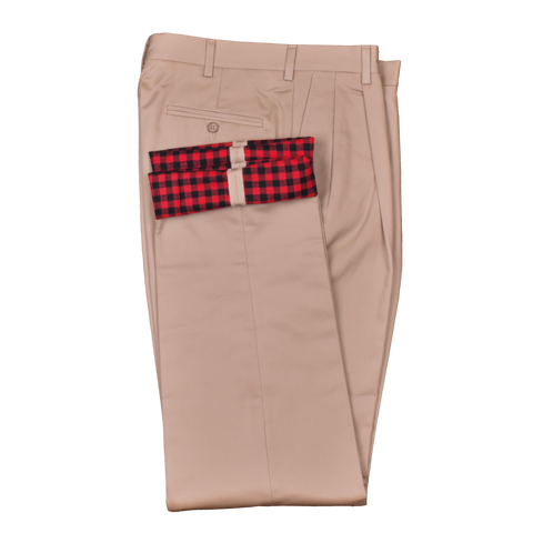 Flannel Lined Performance Khaki<br>Pleated<br>Regular Rise