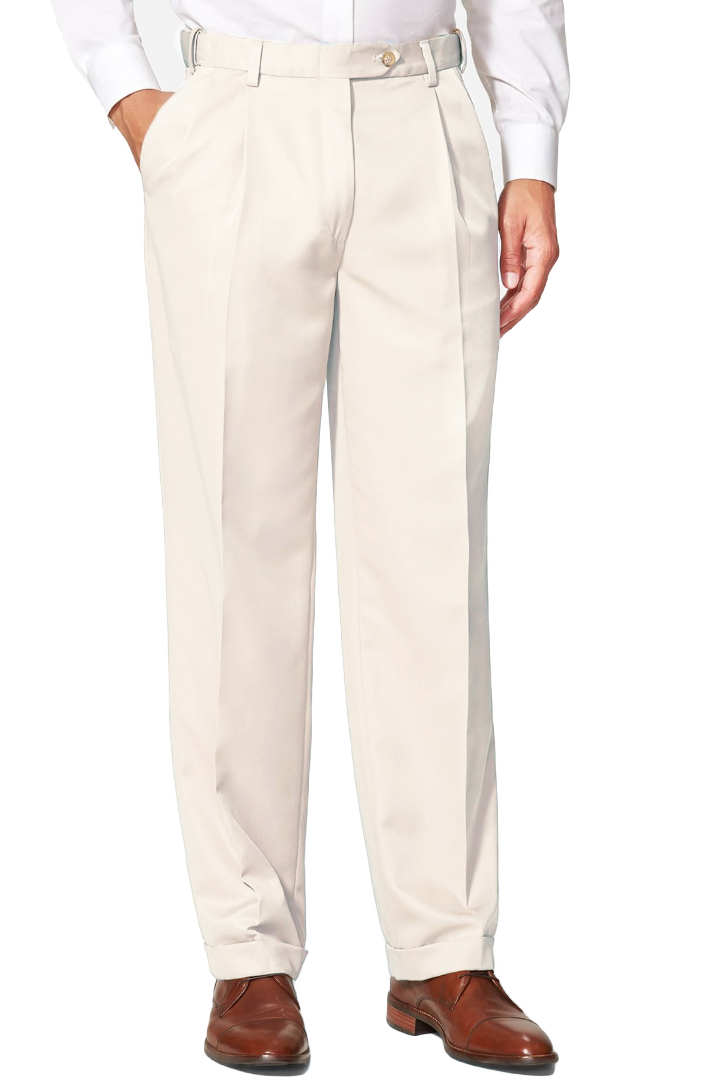 Men's Poplin Pants Poplin Dress Pants Berle Fine Trousers