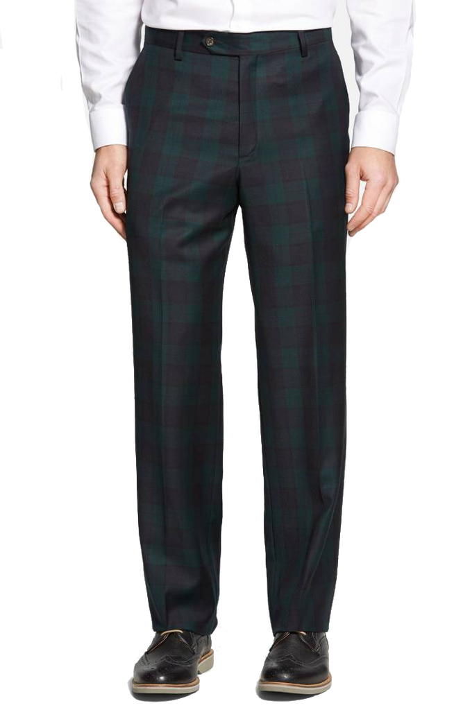 Wool Flannel Trousers  Tartan  Royal Stewart 3304  Mens Clothing  Traditional Natural shouldered clothing preppy apparel