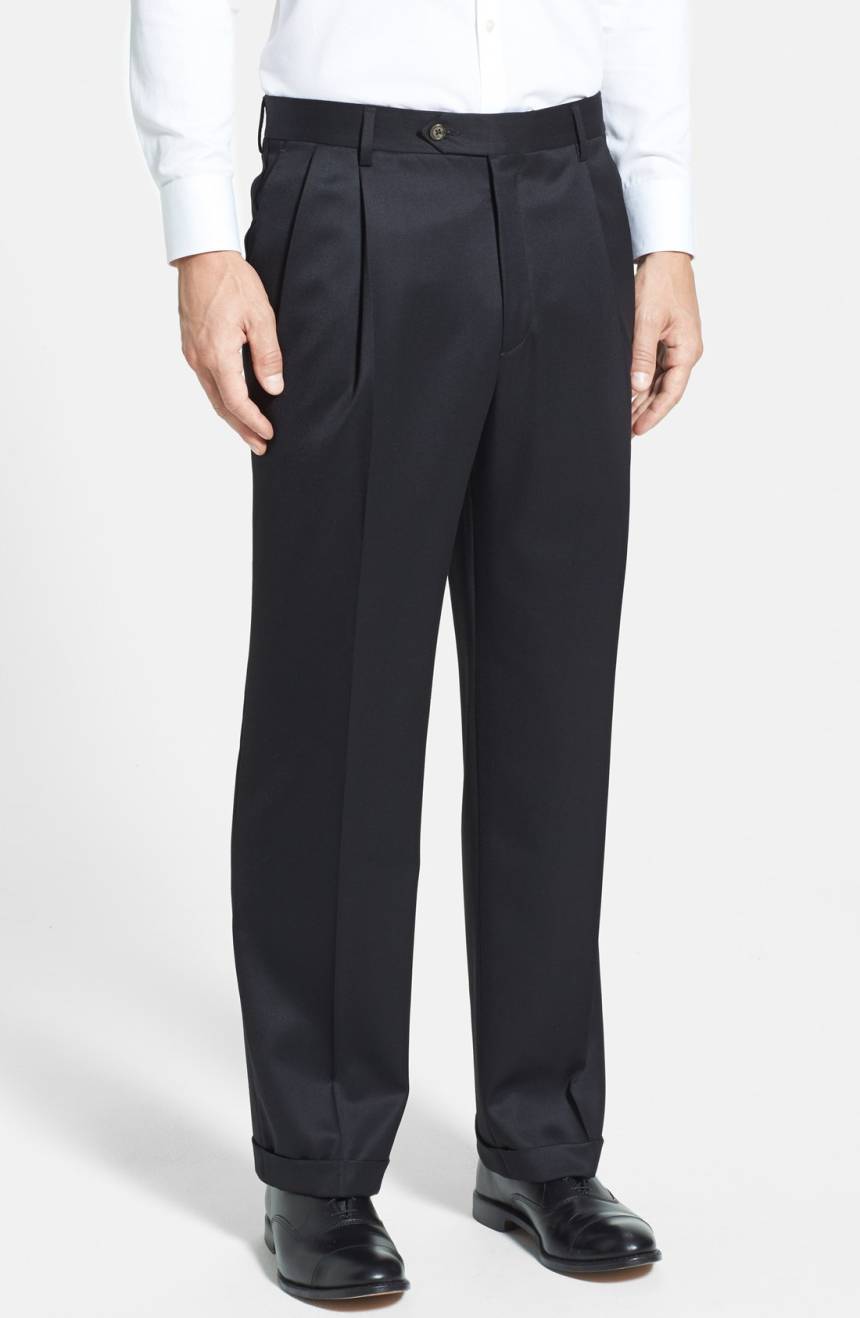 Mens Pleated Pants | Gabardine Trousers – Berle