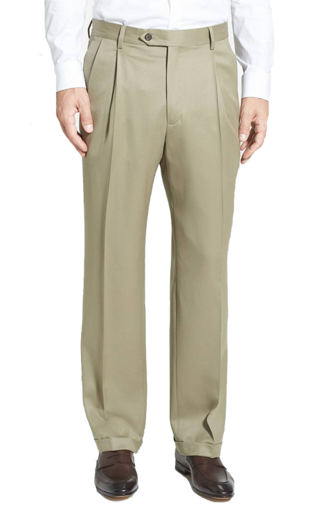 Men's Croft & Barrow® Classic-Fit Pleated No-Iron Stretch Khaki Pants