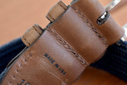 Italian Cotton Stretch Casual Belt<br>Navy