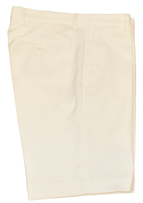 Brushed Polyester/Cotton Stretch Flat Front Short